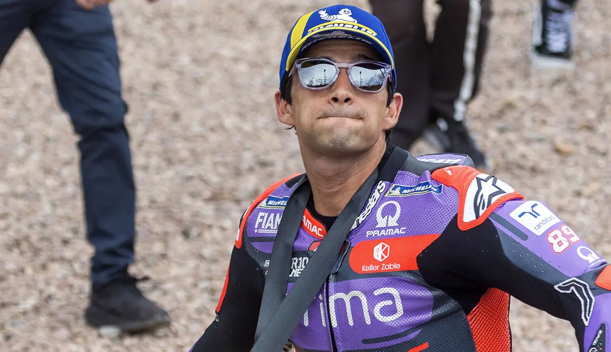 Kemenangan di Sprint Race MotoGP Jerman 2024 menambah koleksi poin Jorge Martin menjadi 212 poin atau unggul 15 angka dari Bagnaia. (Radek Mica/AFP)