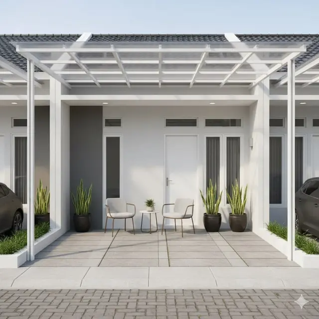 Inspirasi Desain Teras Rumah Tipe 36 Minimalis dengan Kanopi Terbaru 2025