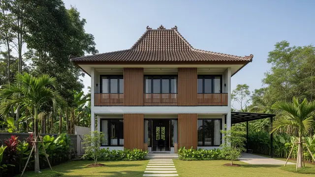 Desain Rumah Minimalis Atap Limasan Modern