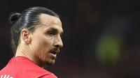 Striker Manchester United asal Swedia, Zlatan Ibrahimovic. (AFP/Oli Scarff)