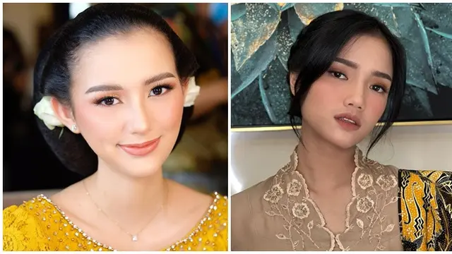 6 Potret Beda Penampilan Sarah Menzel dan Fuji di Acara Tedak Siten Ameena
