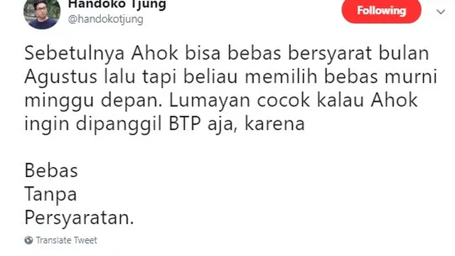 BTP (Foto: twitter/@handokotjung)