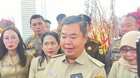 Pj Gubernur Jakarta Teguh Setyabudi menyampaikan selamat Hari Raya Natal 2024. (Liputan6.com/Winda Nelfira)