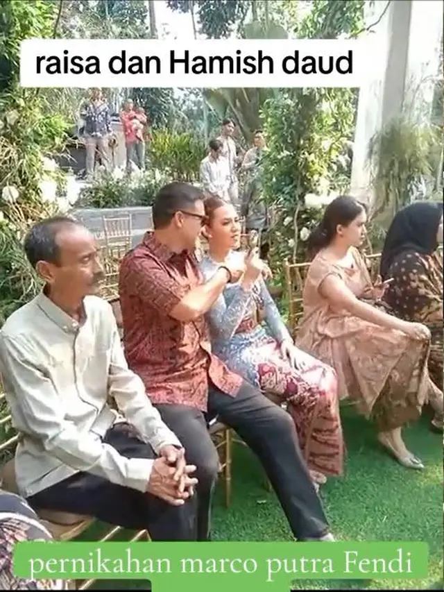 6 Potret Raisa di Pernikahan Marco Ivanos Sang Sepupu, Tampil Anggun Berkebaya