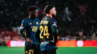 Aksi Calvin Verdonk bersama Lille saat bertandang ke markas Crvena Zvezda dalam lanjutan Liga Europa 2025/2026 di Belgrade, Serbia, Jumat (7/11/2025) dini hari WIB. (Dok. Lille)