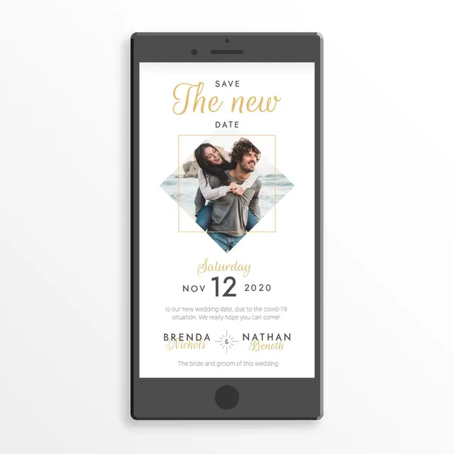 Ilustrasi undangan pernikahan lewat WA