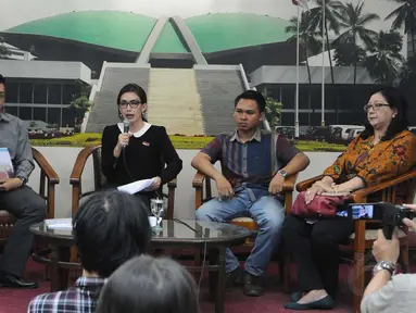 Suasana jumpa pers terkait kasus dugaan malapraktik yang dilakukan RS Andhika di Gedung DPR RI, Jakarta, Senin (24/11/2014). (Liputan6.com/Andrian M Tunay)