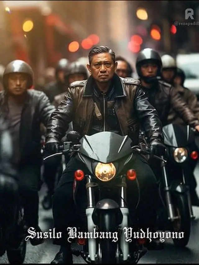 Editan Foto AI Jika 7 Presiden Indonesia Jadi Ketua Geng Motor Ini Keren Banget