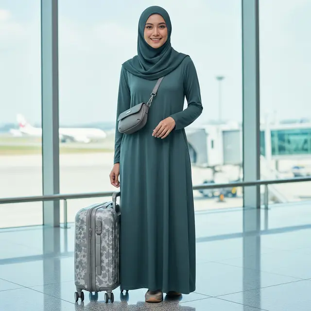9 Model Gamis Praktis untuk Traveling Jauh, Tampil Modis dan Nyaman