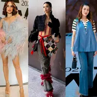 Cinta Laura tampil memukau di Jakarta Fashion Week 2025 dengan pesona yang mengingatkan pada para Victoria's Secret Angels. Gaun mini berhiaskan payet dengan aksen bulu berwarna pastel menghiasi tubuhnya, menciptakan kesan glamor dan mewah. [@claurakiehl]
