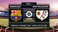 Jadwal La Liga 2018-2019 pekan ke-27, Barcelona vs Rayo Vallecano. (Bola.com/Dody Iryawan)