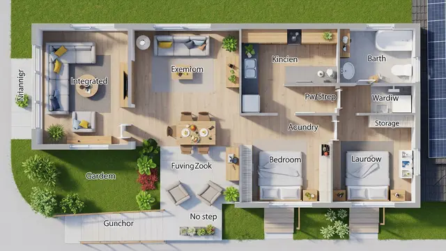 Layout Rumah Kecil yang Fungsional untuk Lansia Hidup Berdua/Gemini AI
