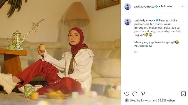 Zaskia Adya Mecca (Foto: Instagram/@zaskiaadyamecca)