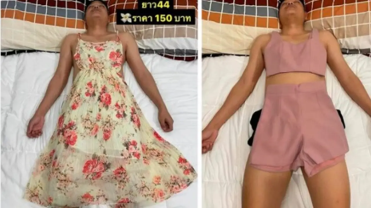 Wanita jadikan suami yang tidur sebagai model