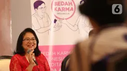Bunda Arsaningsih, yang juga menjadi guru meditasi dan praktisi energi, menawarkan pendekatan unik dalam upaya meningkatkan kesejahteraan mental, emosional, dan spiritual masyarakat. (Liputan6.com/Helmi Fithriansyah)