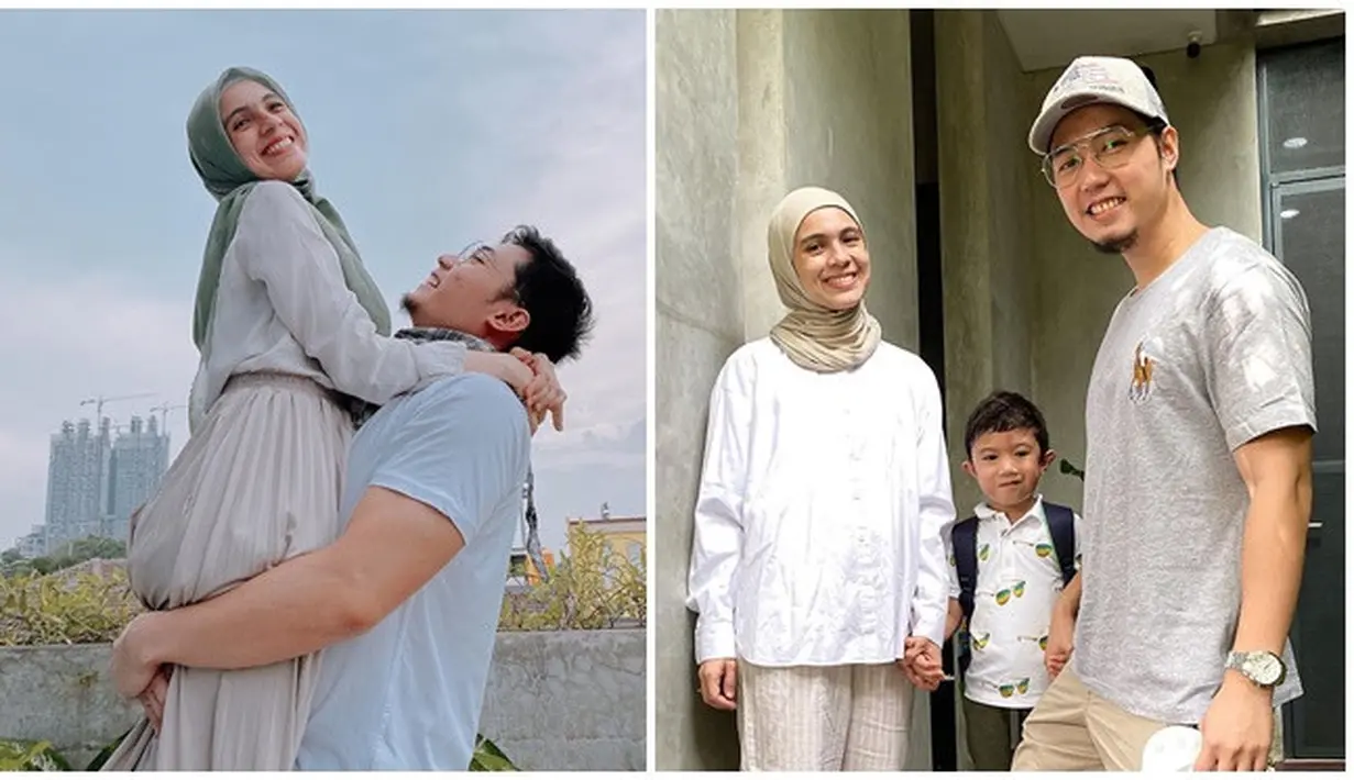 Pasangan yang terpaut usia 1 tahun ini punya cara tersendiri untuk merayakan hari jadi pernikahan setiap tahunnya. Ini adalah potret Gina dan Kinos saat anniversary pernikahannya tahun 2020 dan 2021. Saat tahun 2020, Gina dan Kinos habiskan waktu berdua, sementara saat anniversary pernikahan ke-6 yakni tahun 2021, pasangan ini rayakan hari jadi bertepatan dengan anak pertamanya disunat. (Liputan6.com/IG/@missnyctagina)