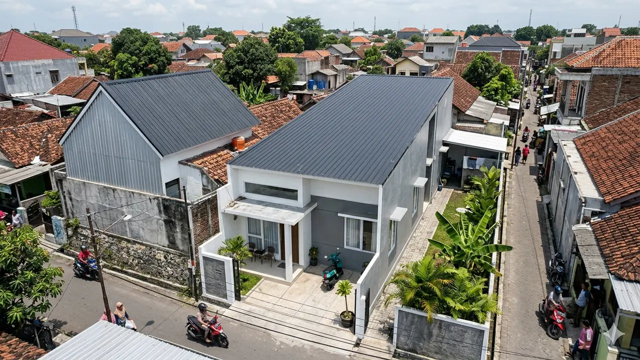 Contoh Rumah Rp90 Juta Model Memanjang ke Belakang