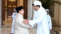 Presiden Prabowo Subianto melakukan pertemuan resmi dengan Emir Qatar, Yang Mulia Syekh Tamim bin Hamad Al-Thani di Istana Lusail, Doha, Jumat (12/9/2025). (Foto: Biropers)