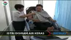 Seorang suami tega menyiram sang istri dengan air keras di area parkiran Pengadilan Agama Tanjung Redeb.