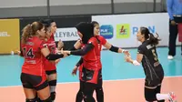 Putri Jakarta Pertamina Fastron menjadi tim pertama yang lolos ke final four PLN Mobile Proliga 2022. (foto: PBVSI)