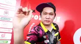 Tirta Suparjo sekali lagi melakukan kinerja yang mulus. Tirta dari tim Pirates keluar sebagai Kompetisi Nasional Darts (DNC) 2025 Seri 02, Minggu (6/22/2025). (Ball.com/m iqbal ichsan)