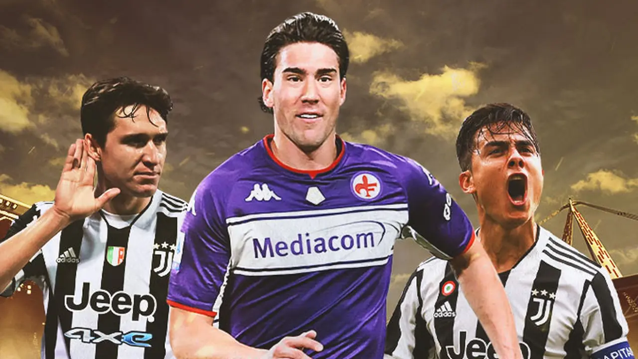 Ilustrasi - Federico Chiesa, Dusan Vlahovic, Paulo Dybala