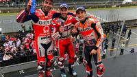 Pebalap Ducati, Andrea Dovizioso, berhasil mengakhiri dominasi pebalap Spanyol dalam 8 musim terakhir di Sirkuit Motegi pada balapan MotoGP Jepang 2017. (dok MotoGP)