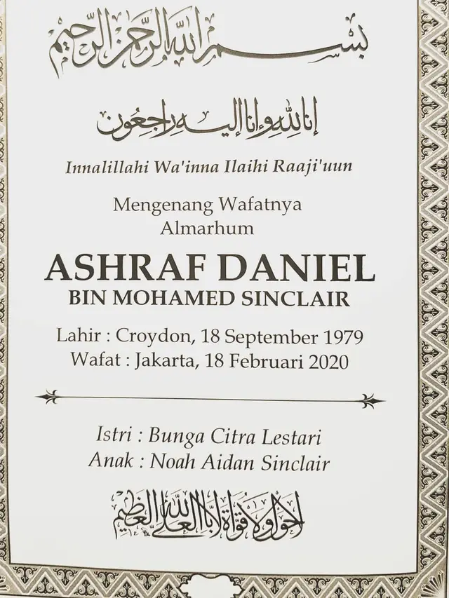 Unggahan ibunda Ashraf Sinclair. (Foto: Instagram @dida_sinclair)