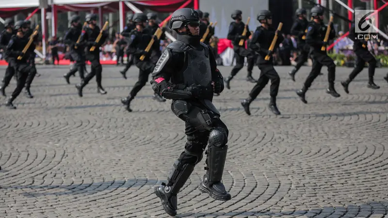 Atraksi Bela Diri Eskrima Brimob Meriahkan HUT ke-73 Bhayangkara