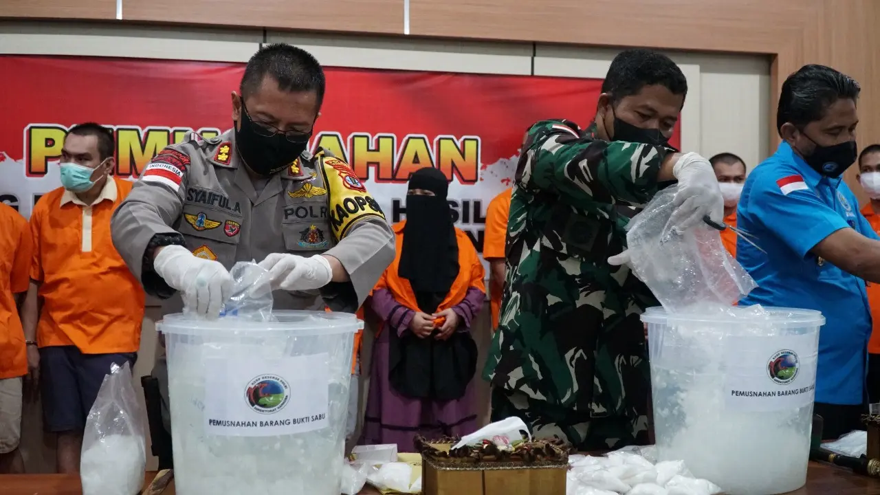 Pemusnahan narkoba Nunukan