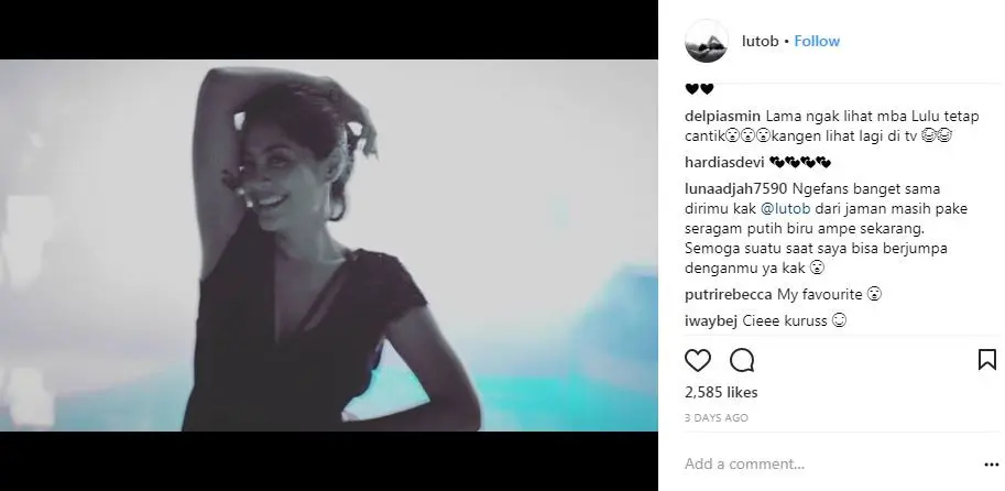 Lama tak muncul, warganet mengaku kangen dengan Lulu Tobing (Instagram/@lutob)