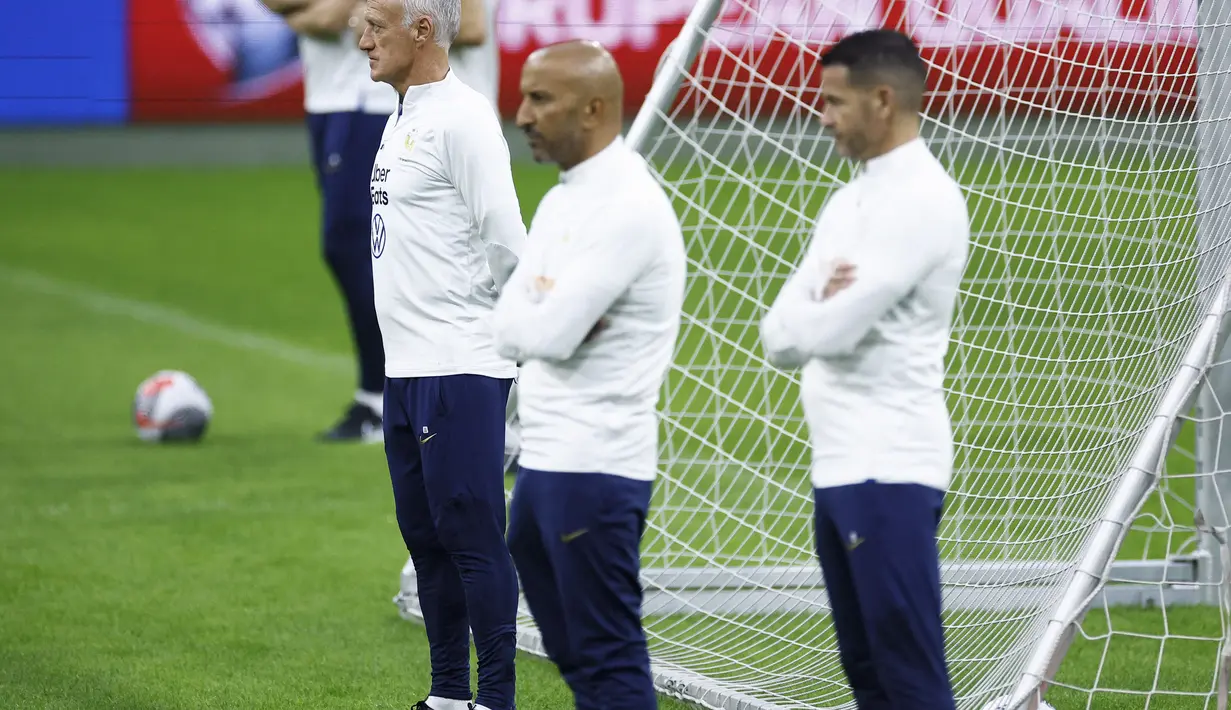 Pertandingan kali ini diwarnai aroma balas dendam dari Belanda, sebab pada pertandingan pertama skuad Oranje kalah dengan skor 0-4 di tangan anak asuh Didier Deschamps. (Kenzo TRIBOUILLARD / AFP)
