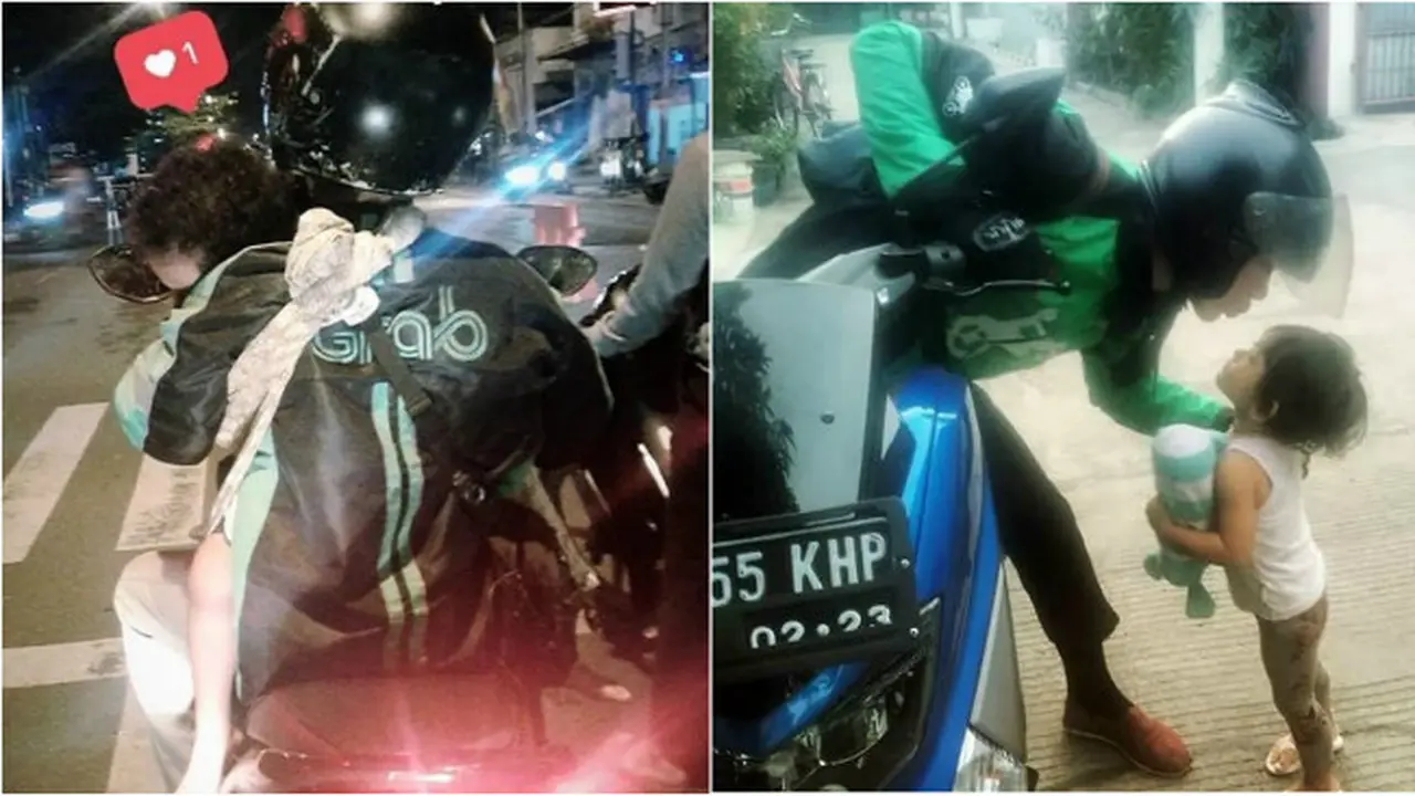 Menjadi mitra ojek online berarti harus menghabiskan banyak waktu di jalanan, sehingga banyak di antaranya yang harus rela meninggalkan keluarga di rumah.