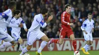 Gareth Bale saat Wales melawan Siprus di Cardiff City (REUTERS/Toby Melville)