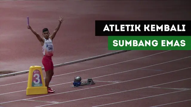 Indonesia menambah raihan medali emas menjadi ke-22 melalui Lari Estafet 4x100 Meter Putra di Test Event Asian Games 2018.