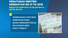 Berdasarkan aturan ini, nantinya pasien rawat inap BPJS Kesehatan tidak boleh mengganti kelas pelayanan lebih dari dua tingkat.