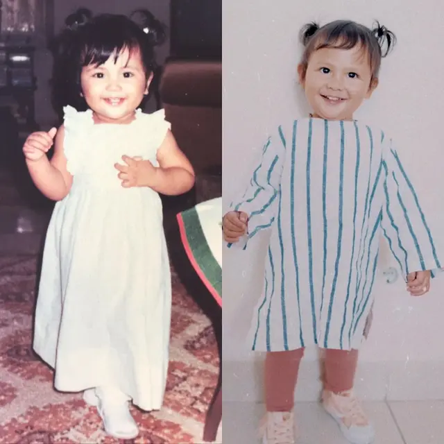 6 Potret Beda Gaya Sea Dedari dan Foto Masa Kecil Sharena, Mirip Banget