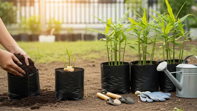 Cara Menanam Jahe di Polybag untuk Pemula di Rumah (AI Generated)