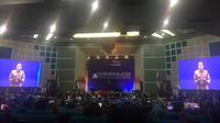 Presiden Jokowi menghadiri acara Rakornas Kemenristek di Puspitek, Serpong, Tangerang Selatan, Kamis (30/1/2020).