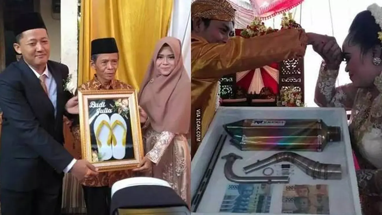 10 Potret Mas Kawin Nyeleneh, Ada Velg Mobil Hingga Kenalpot