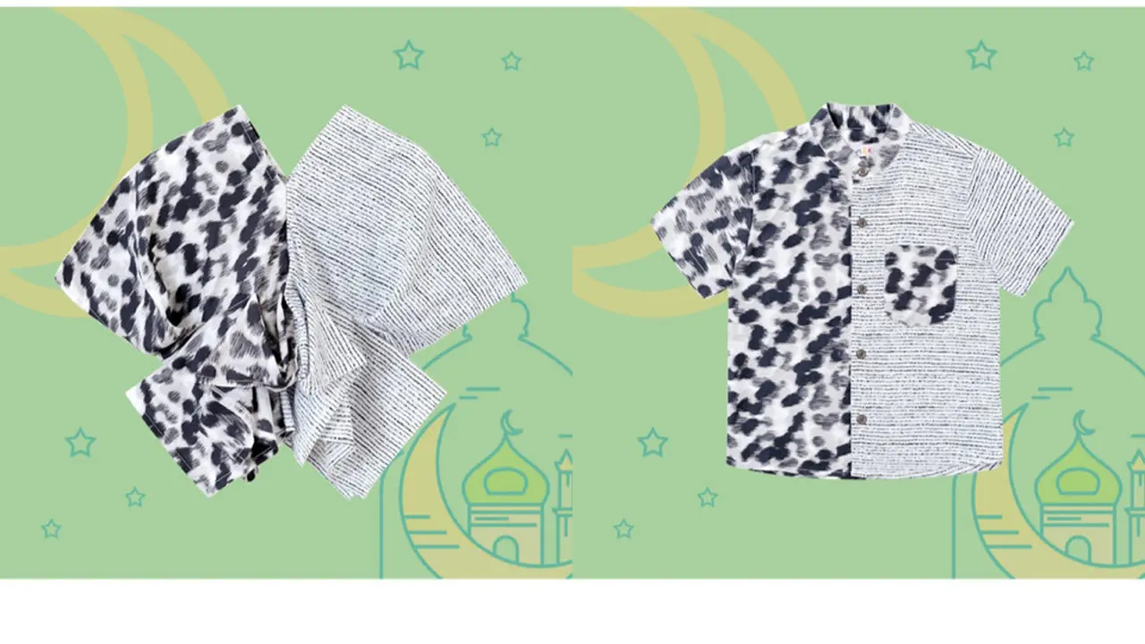Baju lebaran untuk kembaran bersama keluarga/dok. Kim & Kin