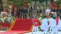 Prabowo Duduk di Samping Kanan Jokowi di Panggung Kehormatan Saat Upacara HUT ke-79 RI di IKN