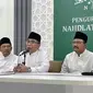 Ketum PBNU KH Yahya Cholil Staquf menggelar konferensi pers terkait pelaksanaan Pemilu 2024. PBNU mengapresiasi Pemilu 2024 berjalan aman dan damai. (Liputan6.com/Ady Anugrahadi)