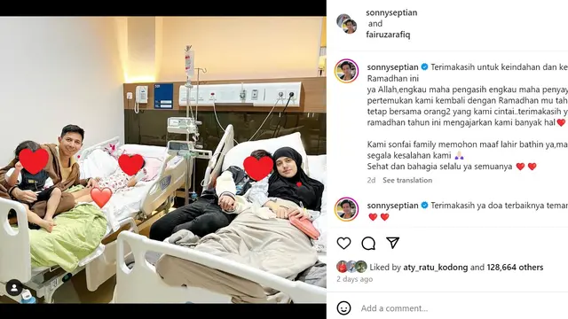 Sonny Septian Menemani Fairuz A Rafiq di Rumah Sakit