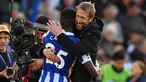 Graham Potter telah meninggalkan Brighton and Hove Albion untuk membesut Chelsea sejak 8 September 2022 lalu. Kejeniusannya dalam meracik permainan Brighton di Liga Inggris pada awal musim 2022/2023 ini jadi alasan ia layak menggantikan posisi Thomas Tuchel. Salah satu kejeniusannya tentu saja dengan komposisi pemain saat ia menukangi Brighton. Tercatat ia memiliki 5 pemain asal Amerika Latin yang kini menjadi warisan usai kepergiannya. Berikut kelima pemain tersebut. (AFP/Glyn Kirk)