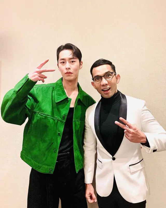 Indra Herlambang dan Artis Kpop, Lee Jae Wook (Sumber: Instagram/indraherlambang)