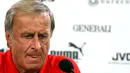 Austrian national team head coach Josef Hickersberger speaks during a press conference in Stegersbach, some 120 km outsude Vienna on June 6, 2008. AFP PHOTO / YURI KADOBNOV
