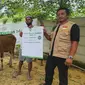 Dompet Dhuafa bersama mitra KMM Yayasan Mutiara Ummat Kendari, menyalurkan sapi kurban kepada warga di wilayah Poasia, Kendari, Sulawesi Tenggara. (Liputan.com/Dicky Agung Prihanto)