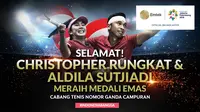 Selamat Meraih Medali Emas Aldilla Sutjiadi dan Christoper Benjamin Rungkat (Bola.com/Adreanus Titus)