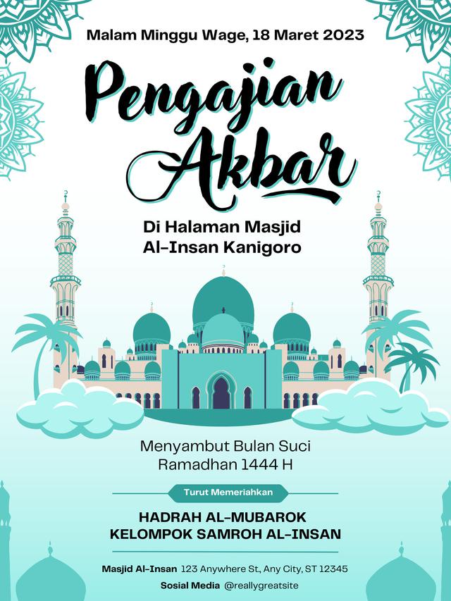 Contoh Undangan Acara Pengajian Maulid Nabi Muhammad SAW